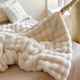 Lady Laura Fuana winter rabbit plush four-piece set thickened double-sided velvet bed sheet quilt cover home fitted sheet quilt cover warm bed light luxury-bean paste thickened warm fast heating sheet style 1.8m four-piece set-quilt cover 200*230cm