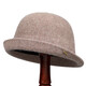 Woodpecker (TUCANO) woolen hat for women in autumn and winter, mother's versatile solid color curled edge small fisherman hat, fashionable and warm woolen hat, mocha color M (56-58cm)