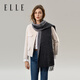 ELLE gift box 100% wool scarf for women double-sided autumn and winter thickened warm shawl and scarf gift