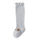 Long-staple cotton does not tighten the legs. Baby stockings over the knee, autumn and winter, 0-3 months, long-leg socks, fungus edge, spring and autumn, khaki + white + gray, 3 pairs, 0-1 years old
