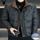 Playboy (PLAYBOY) clothing men's winter 2025 new high-end handsome short stand-up collar thickened warm jacket black 3XL recommended 140-155 Jin Jin equals 0.5 kg