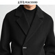 PEACEBIRD Men's Coat Winter Double-sided Wool Coat B1AAE4210 Black 1 2XL
