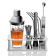 Yusenyi glass shaker set scale shaker and formula three-level cocktail shaker cocktail tool hand cup glass shaker 5-piece set
