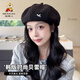 Scarecrow (MEXICAN) Beret Women's 2025 Autumn and Winter New Korean Version Face-Showing Little Love Pumpkin Hat Trendy Fashion Versatile Three-dimensional Black One Size