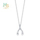 Chow Sang Sang Pt950 platinum wishing bone pendant for women without chain 89536P pricing