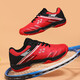 2025 new badminton training shoes for men and women, wear-resistant shock-absorbing mesh, breathable tennis sports professional competition shoes, black and red 41