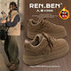 RENBEN velvet wheat color sneakers for women 2025 winter popular Korean retro casual thick-soled student warm cotton sneakers