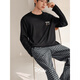 Beiyan couple pajamas for men spring and autumn new style soft cotton long-sleeved trousers Mickey home wear women's large size suit can be worn outside C21058 women's XL size