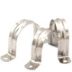 Bingyu 304 stainless steel U-shaped pipe clamp riding clamp hoop pipe clamp ohm card saddle clamp 20mm (50 pieces)