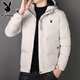 Playboy cotton coat for men winter 2025 new style coat cotton coat thickened to keep warm and cold-proof casual loose youth men's cotton padded jacket 005-khaki (scarf included) L 100-115Jin Jin equals 0.5 kg
