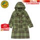 G.DUCKKIDS Little Yellow Duck Children's Clothing Girls' Jackets Autumn and Winter Plus Velvet Thickened Girls' Medium Long Woolen Coats Children's Clothes Cotton Clothes Green 170 (recommended height 160cm 14-15 years old)
