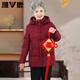 Yalu middle-aged and elderly down jacket women 2025 new mother's wear short hooded thickened elderly grandma down jacket jacket purple (removable hood) 2XL (recommended 105-120 Jin Jin equals 0.5 kg)