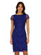 Adrianna Papell Women's Beaded Cocktail Dress Dark Blue Violet 12