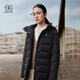 KOLON SPORT Commuting Down Jacket Windproof and Water-Repellent Women's Mid-weight Hooded Waist Goose Down Jacket