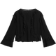 Massimo Dutti discount upgrade 2025 women's French romantic zipper ruffled flowing blouse long sleeves 05160960 Black M (170/92A)