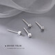 Kaximu S999 Sterling Silver Earrings for Ear Hole Earrings 2025 New Earrings Ear Sticks Ear Bone Nails Anti-Blocking Earrings for Women 999 Pure Silver Square 3mm + Round 3mm Two Pairs Gift Box