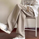 Kazuki Kuraishi's trendy brand loose-fitting high-end loose straight pants men's sweatpants casual corduroy chenille sweatpants khaki XL