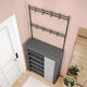 Fantasy floor-standing multi-layer shoe cabinet shoe box sturdy with hook shelf storage shoe and hat rack entry door dust-proof simple shoe rack dust-proof black-7 layers 80