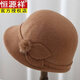 Hengyuanxiang autumn and winter middle-aged and elderly hats for women and mothers woolen hats thickened and warm for the elderly grandma and old lady hats dark khaki one size adjustable