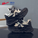 Warrior Children's Shoes Girls' Warm Cotton Shoes Winter Velvet Children's Sports Shoes Boys' Dad's Shoes WZ-C263L Black/M37