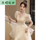 Ai Gechen champagne color evening dress female sense light luxury 18 coming of age ceremony student day piano performance banquet host Bi S Jian L suggested that 100110Jin Jin is equal to 0.5 kilograms