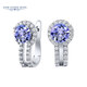 GEM STONE KING 1.42 Carat Tanzanite Earrings Women's 925 Silver Full Diamond Fashion Colorful Earrings Earrings 2025 New Style