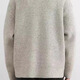 Catman Sweater Men's Autumn and Winter Henley Collar Loose Casual Warm Tops Sweater Light Gray 3XL