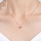 Promise of Love Heart with Lingxi 18k Color Gold Necklace for Women Rose Gold Clavicle Chain Anniversary Gift for Girlfriend