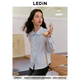 Leding sweet doll collar shirt women's winter shirt C1CAE4203 blue 1 L