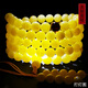 Hupai, one thing, one picture, one certificate, natural beeswax bracelets, 108 pieces, white flower wax amber necklace, Buddhist beads, rosary, beads, 72.2g, 10mm