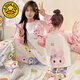 G.duck Melody mother-daughter pajamas parent-child wear spring and autumn big children long-sleeved thin princess girl cartoon home clothes long set-LDE#44004# Melody 170 14 size Height 120-130cm Weight 45-50Jin Jin is equal to 0.5 kg