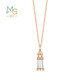 Chow Sang Sang Diamond Pendant 18K Color Gold Light Chasing Lighthouse 92727P Pricing
