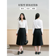Lady Bird white V-neck shirt women's light workplace commuting wear long-sleeved top business formal wear with chiffon shirt