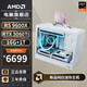 AMD R5 9600X/RX9070XT/RTX5060TI/5070 Huajiao mini pure white mini host ITX assembly computer desktop computer host desktop AIPC computer configuration six丨R5 9600X/RTX 5060TI