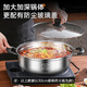 Supor 304 stainless steel hot pot household extra thick soup pot induction cooker cassette stove special winter edge stove hot pot pot extra thick 304 stainless steel - soup 30426cm