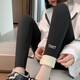 Lamb velvet leggings for women's outerwear winter plus velvet thickened autumn pants large size black extra thick warm cotton pants dark gray M L suitable for 80-120 Jin Jin equals 0.5 kg