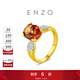 Chow Tai Fook ENZO Geometric Round 18K Gold Topaz Diamond Ring for Women EZV438 Birthday Gift No. 11