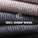 Acuc wool scarf men's winter high-end knitted men's business solid color thickened warm scarf men's short gift box beige