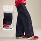 ASK JUNIOR children's pants 25 winter soft and skin-friendly plus velvet warm jeans for big children, girls' loose straight pants