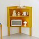 Zuoke Zuojia 2025 latest ins minimalist color corner bookshelf floor-standing corner bookcase living room study shelf corner vibrant yellow