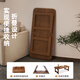 HALODN coffee table small apartment living room dining table dual-purpose foldable table simple installation-free tea table with reinforced legs small table installation-free walnut color 120*50*40cm