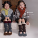 Jimita children's socks autumn and winter knitted thickened girls' knee pads and calf covers Korean style ins girls' pile socks winter dark gray (1 pair) Model's color is one size fits all (socks length is about 26cm)