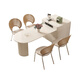 Pashaman slate island dining table integrated Nordic simple cream style small apartment dining table with 4 dining chairs 1047