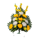 Jingga grave-sweeping fake flowers, silk flowers, fake flowers, Qingming Festival sacrificial flowers, plastic simulated chrysanthemum bouquets placed in front of the tombstones, 19 Xiaoli chrysanthemums (yellow and white)