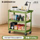Green Forest Cart Light Luxury Ins Style Cafe Library Studio Flower Shop Household Tool Cart Cabinet Green Forest Flower Stand