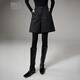 Late White New Product 2025 Winter Temperament Sheep Wool Skirts Simple and Elegant High Waist Casual Woolen Shorts Boot Pants Women Dark Gray 28