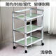 Shantou Lincun physiotherapy multi-layer storage rack trolley beauty salon special trolley eyelash salon dental instrument hand push tool trolley off-white three-layer extra large 62x35x82 thick square tube style