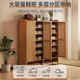 New Chinese-style shoe cabinet door storage shoe rack household shoe rack breathable large-capacity storage rack multi-layer entry entrance cabinet six layers-4 door shoe cabinet