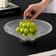 Baijie glass transparent corrugated wood bottom fruit tray home living room light luxury candy nut snacks dried fruit storage tray