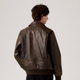 Levi's (Levi's) same style in the store Levi's Levi's 25 autumn and winter new men's business lapel leather jacket 003AU Brown XS